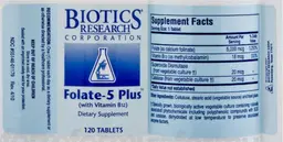 Label for Folate-5 Plus
