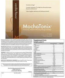 Label for MochaTonix Vanilla Flavor