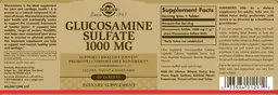 Label for Glucosamine Sulfate 1000 mg