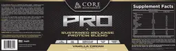 Label for PRO Vanilla Cream