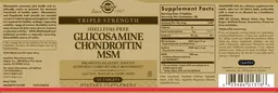 Label for Triple Strength Glucosamine Chondroitin MSM