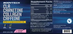 Label for CLA Carnitine Collagen Caffeine Cotton Candy