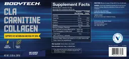 Label for CLA Carnitine Collagen Unflavored