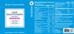 Label for Liquid Multivitamin Tropical Berry
