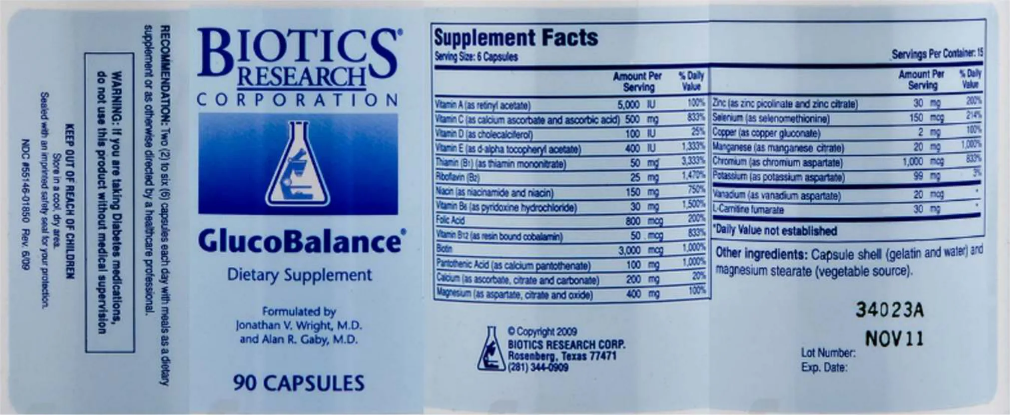 Label for GlucoBalance