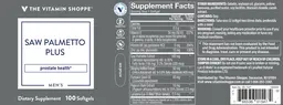 Label for Saw Palmetto Plus