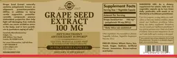 Label for Grape Seed Extract 100 mg