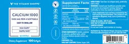 Label for Calcium 1000 1000 mg
