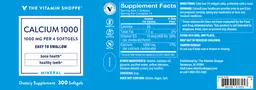 Label for Calcium 1000 1000 mg