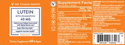 Label for Lutein with Zeaxanthin 40 mg