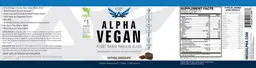 Label for Alpha Vegan Natural Chocolate