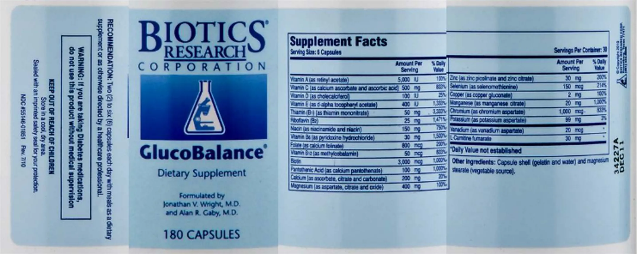 Label for GlucoBalance