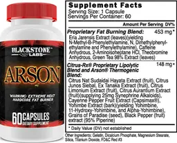 Label for Arson