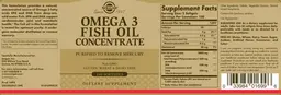 Label for Omega 3 Fish Oil Concentrate