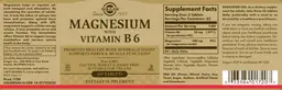 Label for Magnesium with Vitamin B6