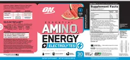 Label for Essential AmiN.O. Energy + Electrolytes Watermelon Splash