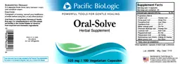 Label for Oral-Solve