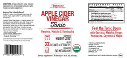 Label for Apple Cider Vinegar Tonic