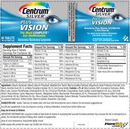 Label for Centrum Silver Plus Vision