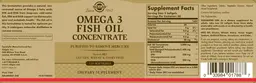 Label for Omega 3 Fish Oil Concentrate