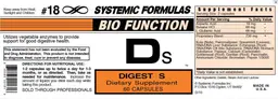 Label for Ds Digestive S