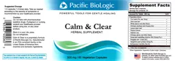 Label for Calm & Clear