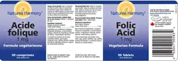 Label for Folic Acid 1 mg