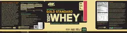 Label for Gold Standard 100% Whey Strawberry