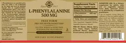 Label for L-Phenylalanine 500 mg
