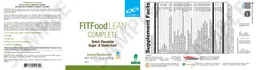 Label for FITFood Lean Complete Dutch Chocolate Sugar- & Stevia-Free