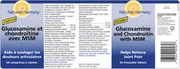 Label for Chewable Glucosamine And Chondroitin With MSM