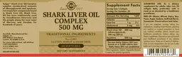 Label for Shark Liver Oil Complex 500 mg