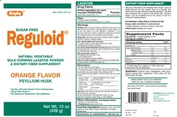 Label for Reguloid Sugar Free Orange Flavor
