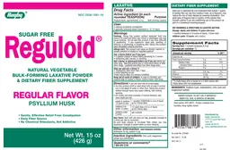 Label for Reguloid Sugar Free Regular Flavor