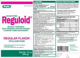 Label for Reguloid Sugar Free Regular Flavor