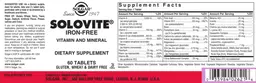 Label for Solovite Iron-Free