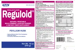 Label for Reguloid Regular Flavor