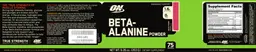 Label for Beta-Alanine Powder Fruit Fusion