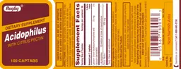 Label for Acidophilus with Citrus Pectin