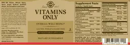 Label for Vitamins Only
