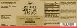 Label for Wheat Germ Oil 1130 mg