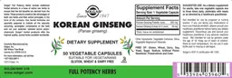 Label for Korean Ginseng