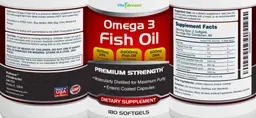 Label for Omega 3 Fish Oil