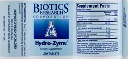 Label for Hydro-Zyme