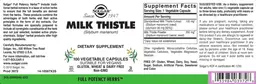 Label for Milk Thistle