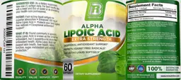 Label for Alpha Lipoic Acid