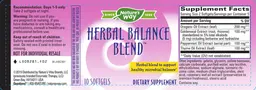 Label for Herbal Balance Blend