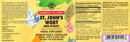 Label for St. John's Wort Herb Extract