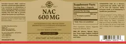 Label for NAC 600 mg