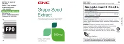 Label for Grape Seed Extract 300 mg